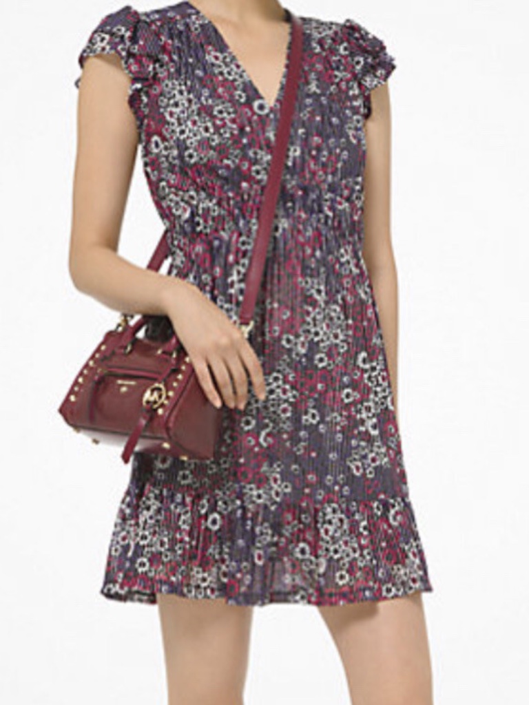 Michael Kors Metallic Floral Azalea Dress